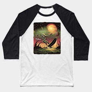 Alien surfing 88068 Baseball T-Shirt